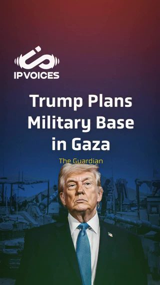 The Trump administration is planning to build a military installation in Gaza to serve as the headquarters of a proposed international stabilization force, according to The Guardian. The base, linked to the “Board of Peace” initiative led by Donald Trump with participation from Jared Kushner, is expected to house about 5,000 personnel and cover more than 350 acres.